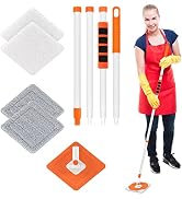 Wall Mop Wall Cleaner with Long Handle.Microfiber Dust Mop.Baseboard Cleaning Tool with Extension...