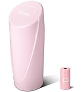 SGLRT Car Trash Can Bin with Lid - Car Garbage Can Cup Holder - Pink Mini Leakproof Vehicle Trash...