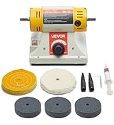 VEVOR Bench Buffer Polisher, 1/2HP Polishing and Buffing Machine, 0 to 8000RPM Benchtop Polisher ...
