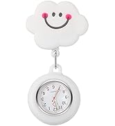 Retractable Watch with Second Hand for Nurses Clip on Lapel Watch Digital Watch Cute Smile Pocket...