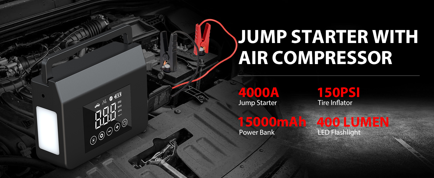 JUMP STARTER WITHAIRCOMPRESSOR