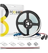 FCOB COB LED Strip Light Flexible High Density Uniform Bright Cool White 6000K 320LEDs/m 9W/m 16....
