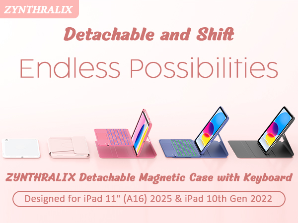 ipad a16 case with keyboard detachable case