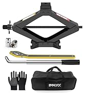 New Version Car Jack Kit Scissor Jack for Car 3 Ton 6614 lbs Spare Tire Changing Kit,Portable Tir...
