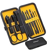 Glamne Manicure Set Nail Clippers Kit Professional Stainless Steel Nail Care Tools with Leather T...