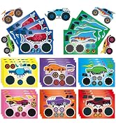 24 Sheets 8.3''×5.9'' Make Your Own Monster Truck Stickers for Toddlers Kids Party Favors, Make a...