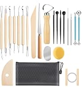23PCS Clay Tools Sculpting, Ceramic &amp; Pottery Modeling Tool, Ceramics Tools Set, Polymer Tools Ki...