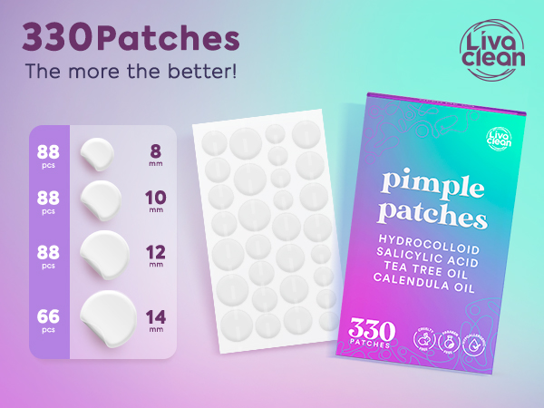 330 CT Circle Pimple Patches w/ Ingredients