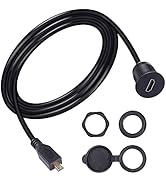 GINTOOYUN Micro HDMI to HDMI Panel Flush Mount Cable Standard HDMI Female to Micro HDMI Male Flus...