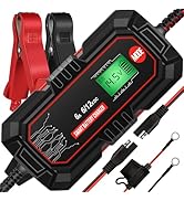 Sailnovo 6A Battery Charger, 6V and 12V Smart Trickle Charger, 10-Stages 14.6 Volt LiFePO4 Automa...