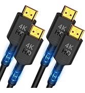 Jnoheefye HDMI Cable 25FT (2-Pack), 4K@60Hz 18Gbps HDMI 2.0 High-Speed Cord, Supports UHD, 2160p,...