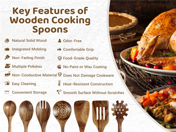 Key Features of Wooden Cooking Spoons