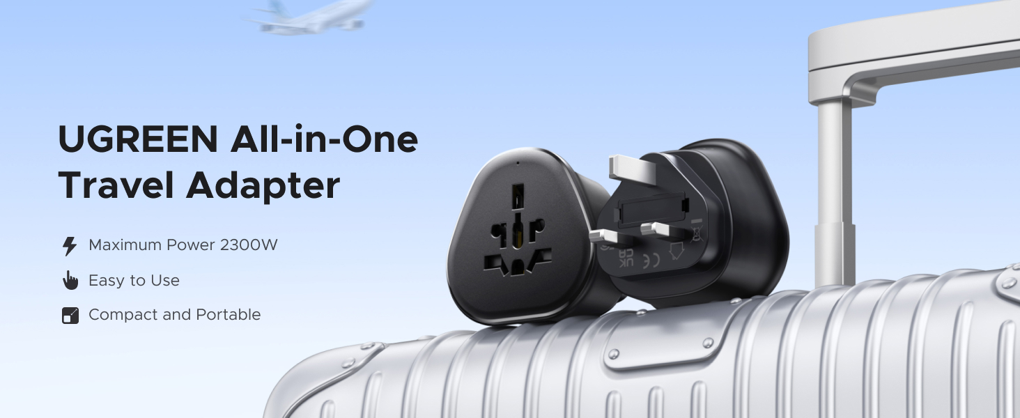 UGREEN UK plug Travel adapter