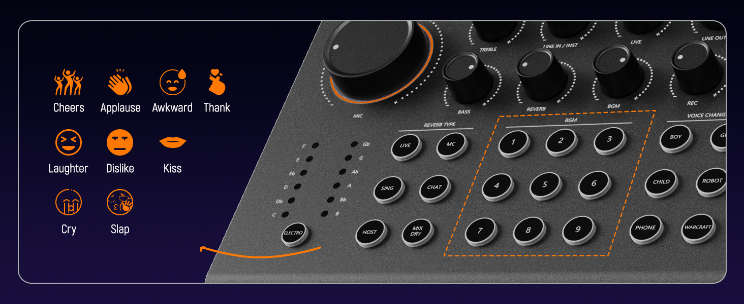 audio interface for live