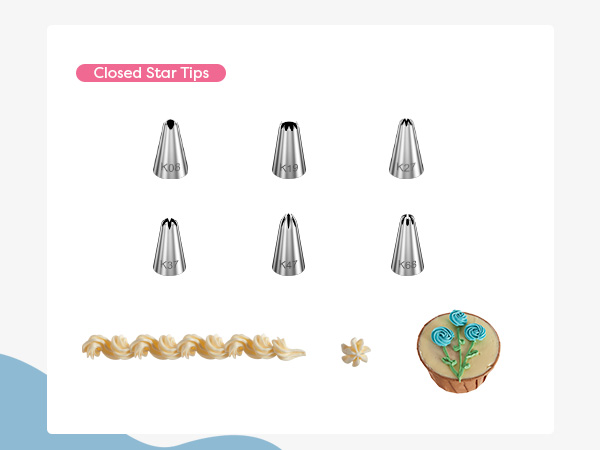 piping bags and tips set