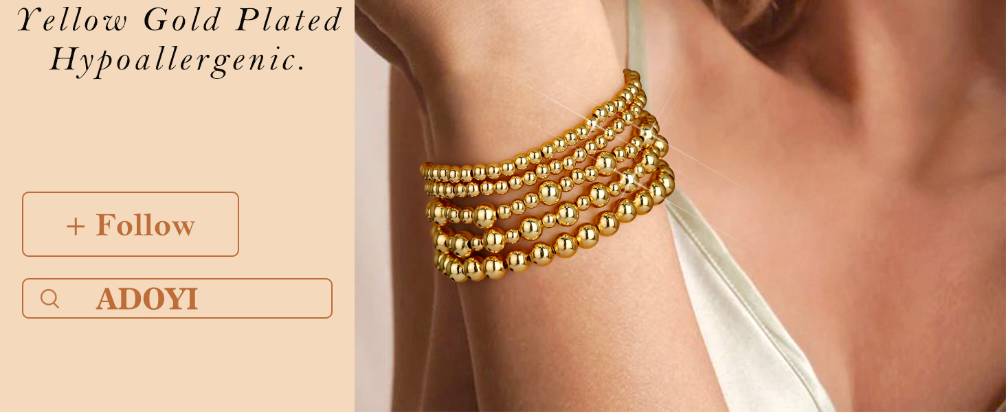 beaded gold bracelet