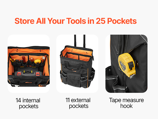roller tool bag on wheel