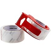 AUDTMWH Packing Tape with Dispenser, Clear, Heavy Duty Packaging Tape Designed for Moving, Packin...