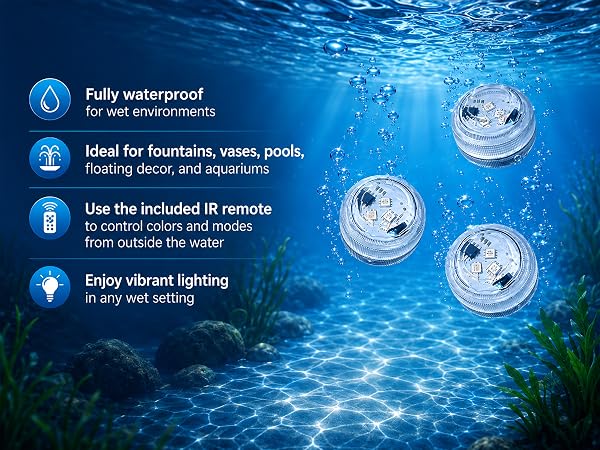 waterproof rgb led tea lights