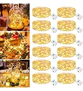 Fairdeer 12 Pack Fairy Lights Battery Operated - 7ft 20 Led Twinkle Lights 3 Modes, Bulk Mini Str...