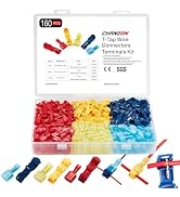 Chanzon 160 pcs/80 Pairs T-Tap Wire Connector Quick Splice Kit 22-18,16-14,12-10GA AWG Self-Strip...