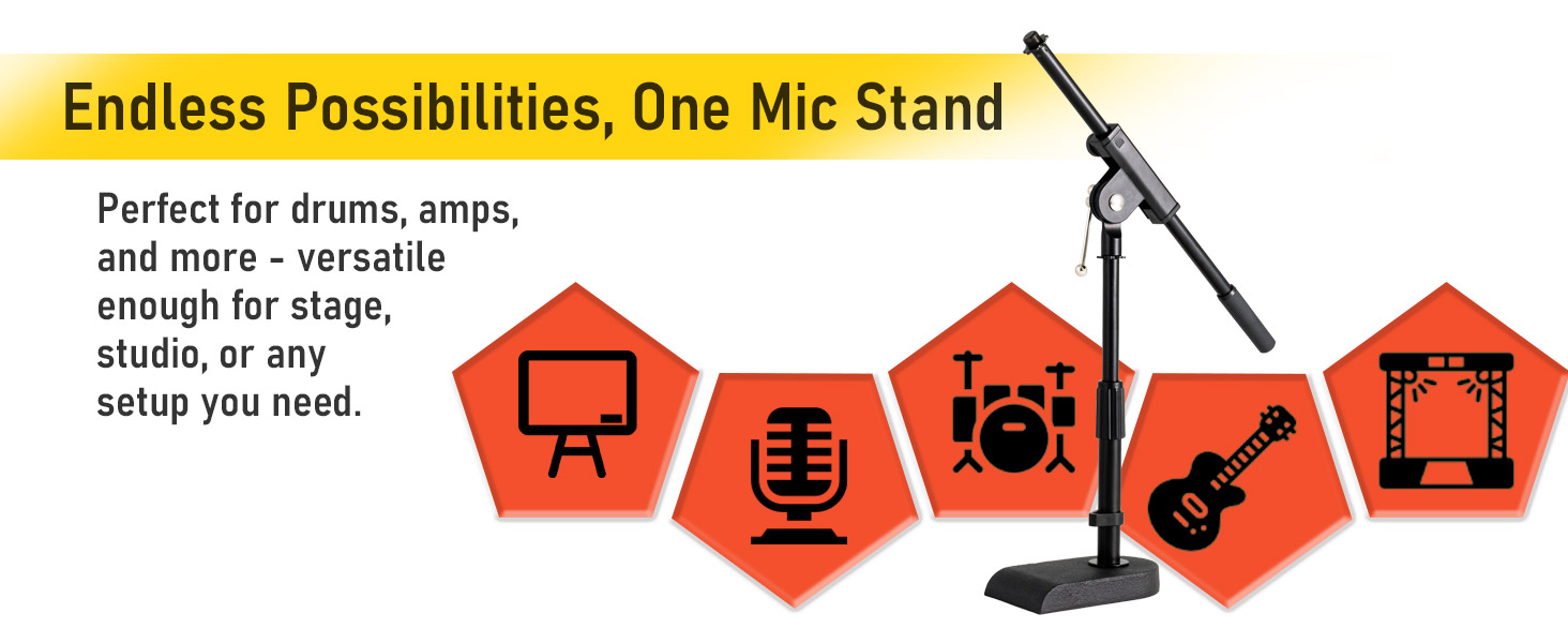 low profile mic boom stand