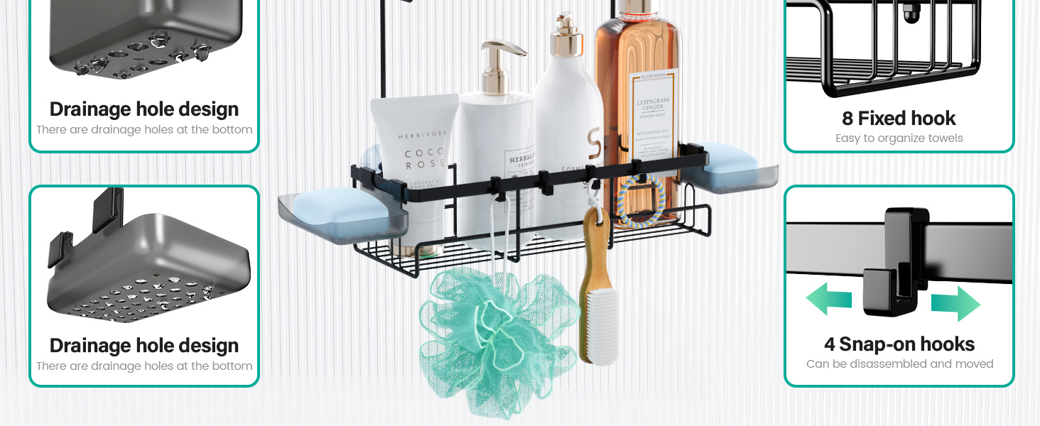 hanging shower caddy rustproof