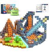 168PCS Magnetic Blocks-Build Mine Magnet World Dinosaur &amp; Mine Edition, Building Outdoor Sensory ...