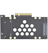 LetLinkSo Gen5 PCIe to U.2 Adapter PCIe x8 to Dual SFF-8639 NVMe SSD Card