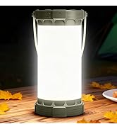 Glocusent 135 LED Ultra Bright Camping Lantern, Up to 200H, 5000mAh Camping Lights with 3 Colors ...