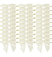 AIMUDI 3.5" Gold Edge Satin Ribbon Twist Tie Bow