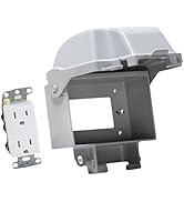 TayMac MD5802-0 15A Duplex/Horizontal In-Use Metal Cover Combo , Gray