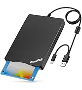 CIpotZIZ Floppy Disk Reader USB C External 3.5 inch 1.44 MB Floppy Disc Reader Dual USB Type A/C ...