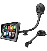 Carplay Screen Mount with 11.8” Long Arm, 360° Adjustable Aluminum Alloy Arm, Strength Windshield...