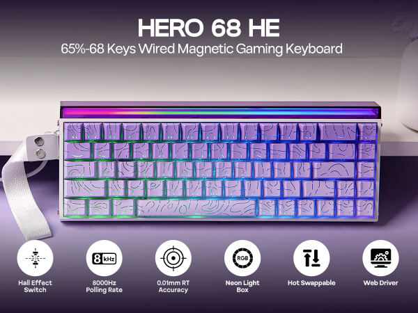 EPOMAKER Aula Hero68 HE Wired Magnetic Gaming Keyboard