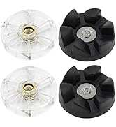 Replacement Parts 2 Blade Rubber Gears and 2 Motor Base Top Gears,Fits Nutribullet 600W 900W Blen...