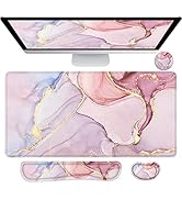 Lateefah Large Mouse Pad and Keyboard Wrist Rest, Desk Pad for Keyboard and Mouse, 4-in-1 Extende...