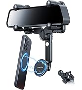 PROfezzion Rearview Mirror &amp; Vent Clip Combo Magnetic MagSafe Car Mount Holder for iPhone 14 13 1...
