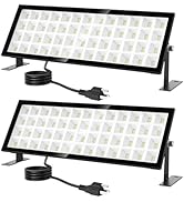 2Pack Shop Lights,140W LED Shop Lights for Garage,18000LM Plug in Super Bright LED Work Lights fo...