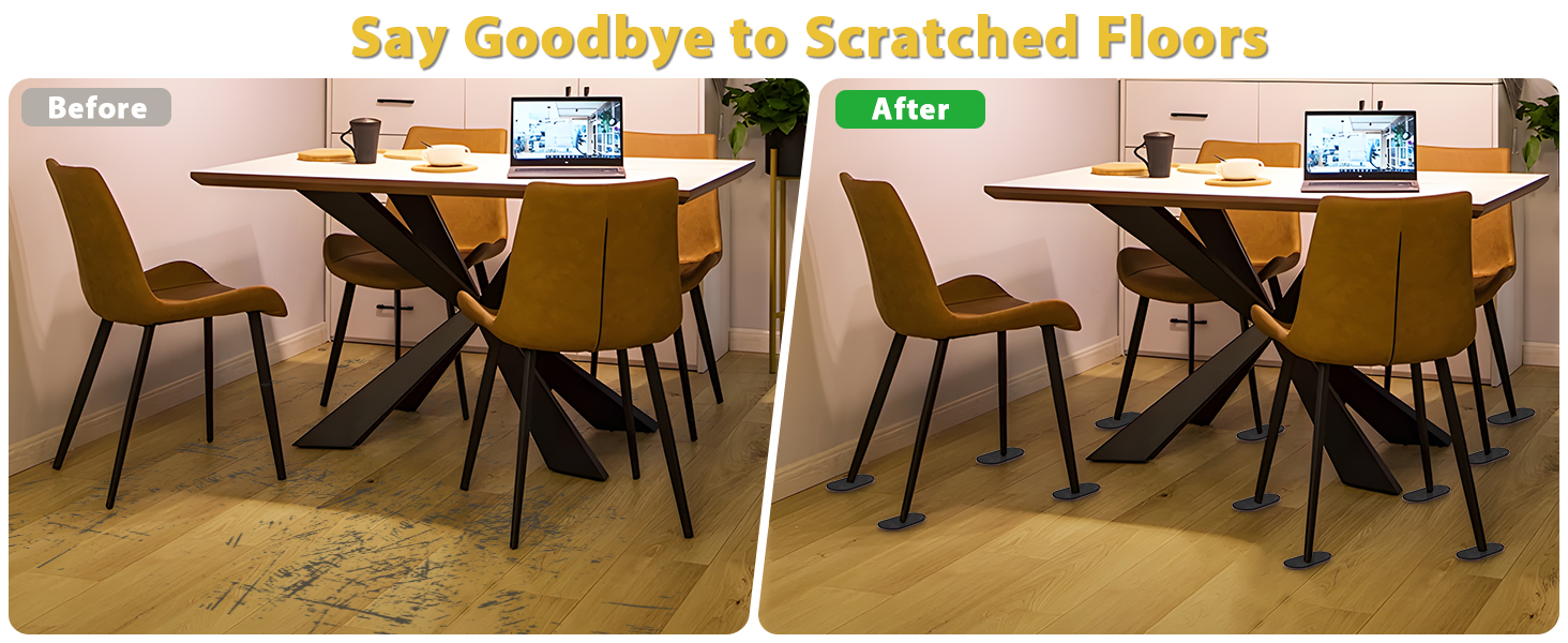 Our furniture sliders help to say goodbye to scratches and allow furniture to move easily.