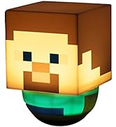 Paladone Minecraft Steve Swaying Night Light for Kids | Officially Licensed Minecraft Bedroom Decor