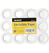 BUOFPK Invisible Tape,12 Rolls Tape Refills Bulk, Writable Tape 3/4 X 1000 Inches, Matte Transpar...