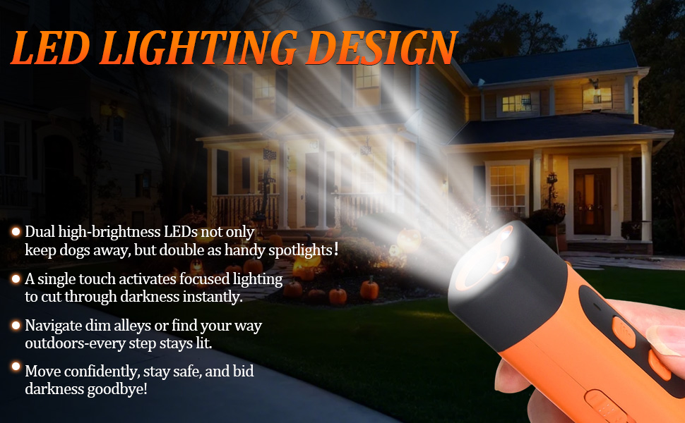 Dog Bark Deterrent Device with LED Flashlight