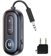 XINGBAICHEN Bluetooth 5.3 Transmitter Receiver for Airplane Wireless Bluetooth Adapter 2 in 1 Blu...