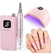 MelodySusie SC300F Cordless Nail Drill &amp; P-Plus30F UV Lamp, Starter Kit for Manicure &amp; Gel Nails,...