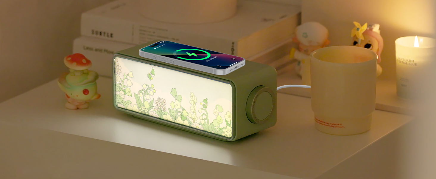 bedside lamp with charging station,wireless charger,wireless phone charger,wireless charger iphone