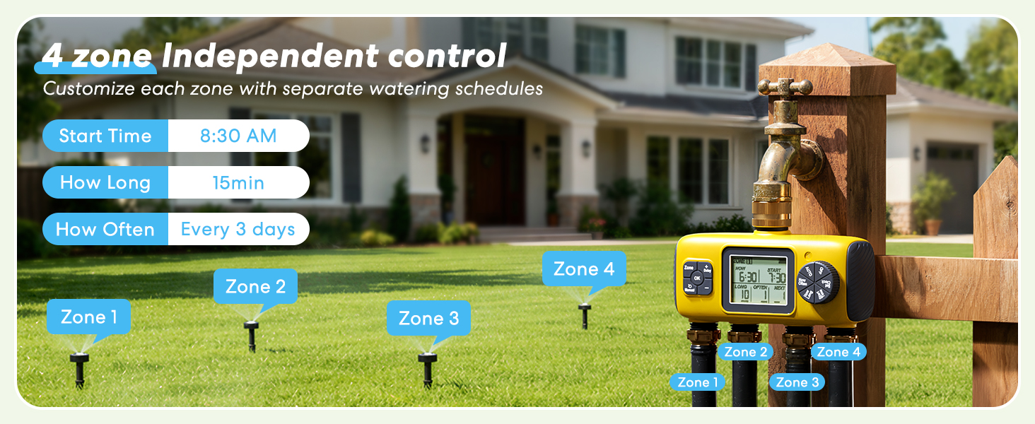 4 zone independent control