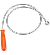 Flexible Arm Longer Magnetic Pick up Tool - 20LB Pull Force,44”Long,Bendable Magnet Sweeper Stick...