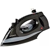 Jerdon Hotel Iron with Retractable Cord - Mid-Size, Black Clothing Iron - Dual Auto Shut-Off - 7-...