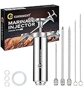 JY COOKMENT Meat Injector Syringe - Flavor Injector with 3 Stainless Steel Professional Needles;2...